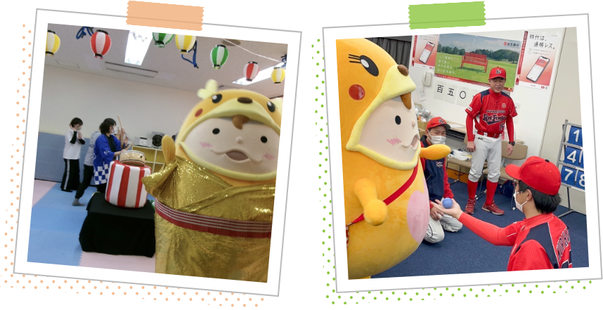 かりんちゃんの着ぐるみ写真(ファンで膨らむタイプ)