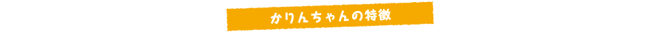 かりんちゃんの特徴