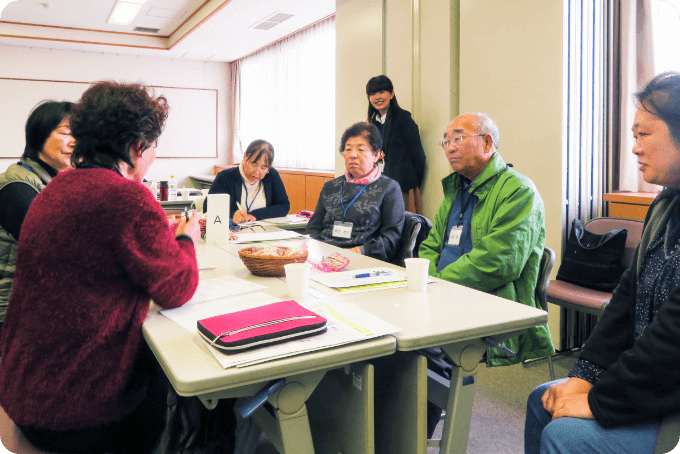 サロンサポーター養成講座、交流会の様子